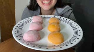 MOCHI ICE CREAM ASMR SOFT STICKY EATING SOUNDS [upl. by Nivaj]