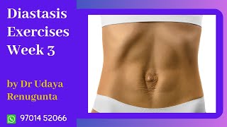 Diastasis Exercises  Week 3 by Dr Udaya Renugunta pregnancy fitness exercise youtube [upl. by Ainoda]