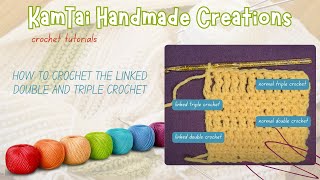 NEW TUTORIALHOW TO MAKE THE LINKED DOUBLE AND TRIPLE CROCHETHOW TO [upl. by Ewart]