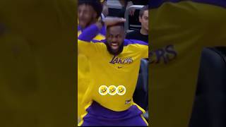 LeBron After Lewis’ Monster Dunk 🔥🤣 nba shorts lebronjames lakers [upl. by Naitsirk]