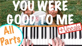 How to play YOU WERE GOOD TO ME  Jeremy Zucker amp Chelsea Cutler Piano Chords Tutorial [upl. by Giliane]