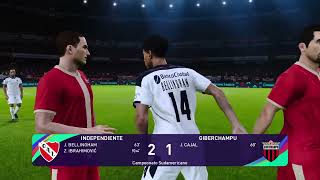 Copa Sudamericana 1º jor  Independiente 2 vs Giberchampu 1  eFootball PES 2021 Dif Leyenda [upl. by Goltz]