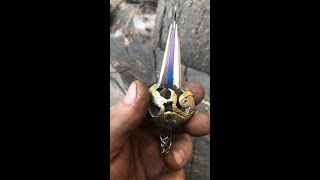 Forged jews harp quotMini Crowquot B2 key Ukrainian tune jewsharp ukraine vargan folk munnharpe [upl. by Arlene]