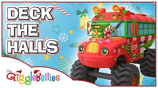 Deck the Halls  Monster Truck Christmas Song  Lyrics Video  Healthy Habits for Kids [upl. by Linnell268]