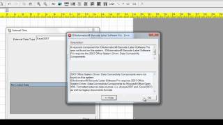 Label Software Linking issue with the Microsoft Data Connectivity Component Update [upl. by Brade]