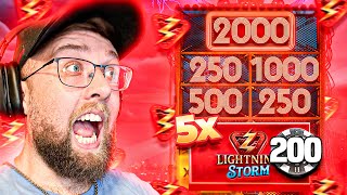 INSANE WIN ON 5X TOP SLOT LIGHTNING STORM GAME SHOW [upl. by Meris]