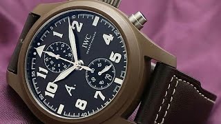 名表TV IWC Fliegeruhr Chronograph The Last Flight IW388004陶瓷限量啡面 [upl. by Drye]