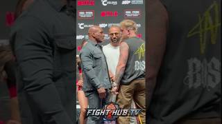 Mike Tyson Not INTIMIDATED vs Jake Paul at face off during final press conference [upl. by Akinas524]