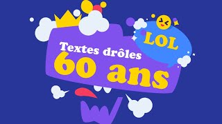 Textes anniversaire 60 ans drôles et humoristiques [upl. by Chung]