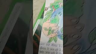 My Earth Drawing and Writing in Hindi please subscribe 🤗😇 [upl. by Alleroif]