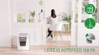 Destructeur de documents automatique et manuel 2en1 Leitz IQ AutoFeed Office 150  coupe micro [upl. by Paris]