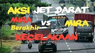 Kecelakaan Bus Mira vs Mira setelah aksi kejar kejaran bagai jet darat video videoviral [upl. by Drugge91]