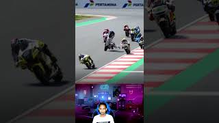 ROSSI amp LORENZO collide automobile motogp shorts crash [upl. by Acinat359]