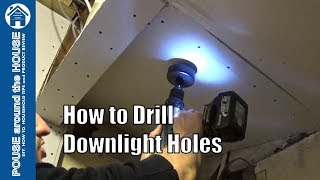 How to Drill Downlight Holes LED Downlighter Fit amp Installation [upl. by Casper]