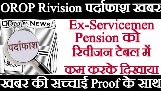 OROP Revision Table Arrear पर्दाफाश News  ExServicemen Pension Latest Update  Defence Pensioner [upl. by Lurlene]