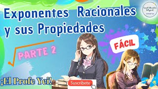 Aprende Cómo Cambiar de Exponentes Racionales a Raíces  Ejemplos Ejercicios  Fácil 2024 [upl. by Mauer]