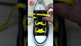 How To Tie Shoelaces Shoe Lacing Styles Shoelace Shorts [upl. by Hsinam]