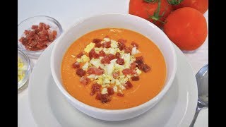 Auténtico salmorejo cordobés Receta fácil y rápida [upl. by Lippold]