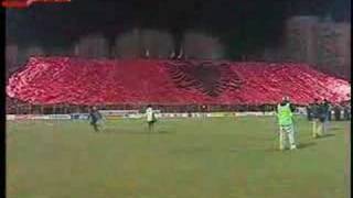 Albanian Flag in Tirana Stadium [upl. by Latrell]