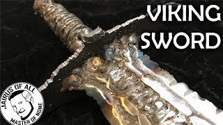 VIKING SWORD FROM SCRAP  No Forge Just Weld [upl. by Linnet92]