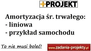 Liniowa amortyzacja środka trwałego na przykładzie samochodu na 5 lat [upl. by Legir]