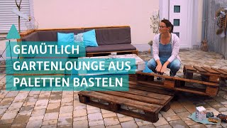 Paletten Sofa selber bauen [upl. by Dibbrun]