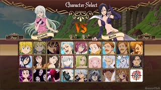 Nanatsu No Taizai Mugen  Character Selection Screen  Gameplay [upl. by Kotz]