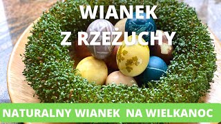 Wianek z rzeżuchy na święta wielkanocne Użyj naturalnych produktów DIY wianek rzeżucha [upl. by Lambart]