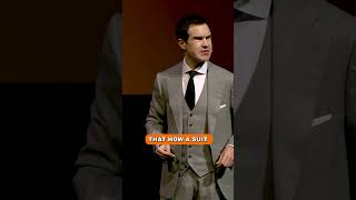 Jimmys suit gets roasted jimmycarr britishcomedy comedy standupcomedy heckler [upl. by Gninnahc905]