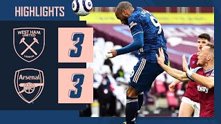 HIGHLIGHTS  Dramatic threegoal comeback  West Ham vs Arsenal 33  Premier League [upl. by Mw592]