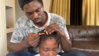 ASMR  Scalp Scratching Braids Loosening For My Mom  Natural Sound  No Talking [upl. by Aryn]