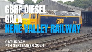 GBRF Diesel Gala  Nene Valley Railway  Saturday 7th September 2024 Photos amp Video [upl. by Akerdna106]