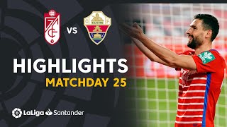 Highlights Granada CF vs Elche CF 21 [upl. by Akkeber]