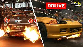 1000PK HONDA CIVIC en NISSAN GTR SLOPEN PODIUM bij DDLIVE [upl. by Ramses]