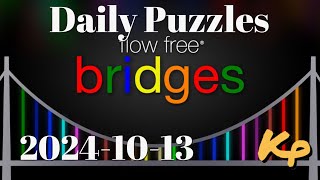 Flow Free Bridges  Daily Puzzles  20241013  October 13th 2024 [upl. by Nosneb]