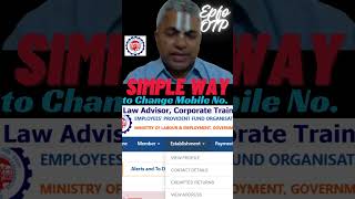 PF Employer OTP Easy way to change mobile number seshadri oncallhr epfo pf otp [upl. by Eical]