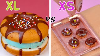 Large Cake vs Tiny Cake  Cake Challenge 6  Chocolate Donuts Decorating Idea [upl. by Palma]