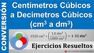 Conversión de Centímetros Cúbicos a Decímetros Cúbicos cm3 a dm3  Muy sencillo [upl. by Ronel894]