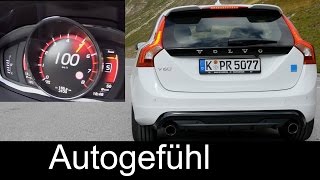 Sound amp Acceleration Volvo V60 Polestar 367 hp preview Performance 0100 kmh 060 mph [upl. by Idnam]