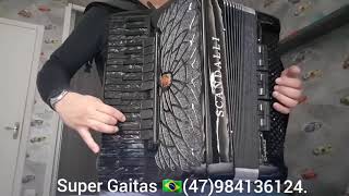 Acordeon Scandalli Super V 3l4 Duplo Cassoto Black Air Binci Italy violin supergaitas scandalli [upl. by Blau]