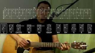 Jour 1  Louane  tuto FR guitare accord tab chord [upl. by Yram753]