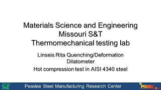 Hot compression test in Quenching dilatometer [upl. by Opportuna]