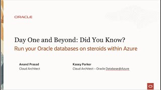 Did You Know – Run your Oracle databases on steroids within Azure [upl. by Artemas914]