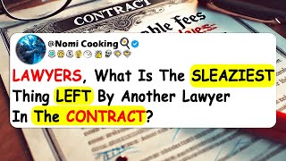 LAWYERS What Is The SLEAZIEST Thing LEFT By Another Lawyer In The CONTRACT [upl. by Yung634]