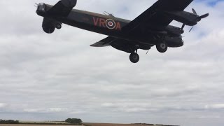 Canadian Lancaster quotVeraquot landing at Humberside Airport North Lincolnshire [upl. by Lewert]