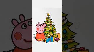 Coloring Peppa pig and Christmas tree [upl. by Roer]