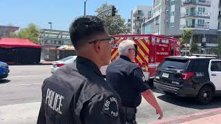 Stabbing at North Hollywood Metro Station [upl. by Naerol]