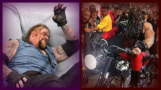 Kane Chokeslams The Undertaker Through The Ring amp Rides His Motorcycle 81400 [upl. by Irina144]