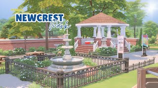 Newcrest Community Park  The Sims 4 Building Newcrest [upl. by Anade]