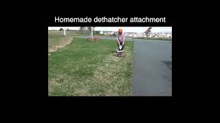 Homemade dethatcher attachment with Gopro shorts lawn dethatcher [upl. by Eitsyrk622]